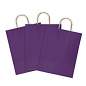 Крафт пакет бумажный Dark violet 26х15х35см с кручеными ручками, 80 гр/м2, моноцвет,, 112405 (арт. 701003)