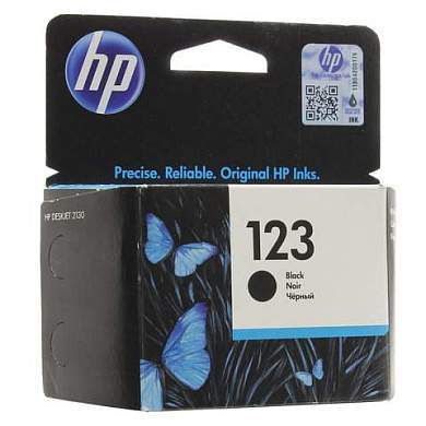 Картридж струйный HP (F6V17AE) Deskjet 2130, №123, чёрный, оригинальный, ресурс 120 стр. (арт. 362197)