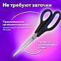 Ножницы BRAUBERG "Soft Grip", 216 мм, черно-синие, резиновые вставки, 3-х сторонняя заточка, 230763 (арт. 230763)