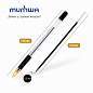 Ручка шариковая масляная с грипом MUNHWA "MC Gold", ЧЕРНАЯ, корпус прозрачный, узел 0,5 мм, линия письма 0,3 мм, BMC-01 (арт. 142781)