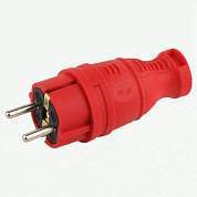 AY-KA (АЙКА) вилка прямая каучук 2P+PE 1х16А 220-240V IP44 красная (арт. 821228)