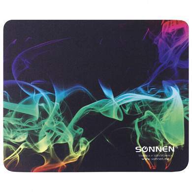 Коврик для мыши SONNEN "SMOKE", резина + ткань, 220х180х3 мм, 513289 (арт. 513289)