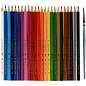 Карандаши акварельные Faber-Castell, 24цв+кисть, картон, европодвес (арт. 286185)