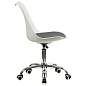 Кресло стул BRABIX "Eames MG-310 CH", хром, пластик белый, ткань серая, 532924 (арт. 532924)