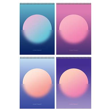 Блокнот А4 80л. на гребне BG "Mono circle", твердая подложка (арт. 362899)
