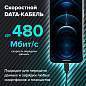 Кабель USB2.0-Lightning, 1 м, SONNEN, медь, для передачи данных и зарядки, черный, 513116 (арт. 513116)