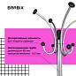 Вешалка-стойка BRABIX "CR-855" на мраморном диске, металл, 4+3 крючка, цвет серебристый, 606434 (арт. 606434)