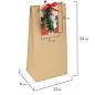 Пакет подарочный НАБОР 10 шт. новогодний, 12х8х24 см, "Magic gift", открытки, крафт, ЗОЛОТАЯ СКАЗКА, 592441 (арт. 592441)