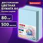 Бумага цветная BRAUBERG, А4, 80 г/м2, 500 л., пастель, голубая, для офисной техники, 115218 (арт. 115218)
