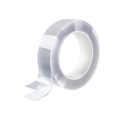 Многоразовая двухсторонняя прозрачная крепежная лента "Скотч NANO tape" 3 м х 30 мм, 2 мм, DASWERK, 607928 (арт. 607928)