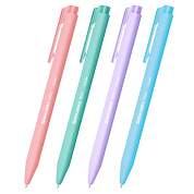 Ручка шариковая автоматическая BRAUBERG "TRIOS PASTEL COLOR", СИНЯЯ, корпус ассорти, пишущий узел 0,5 мм, линия письма 0,3 мм, 144496 (арт. 144496)
