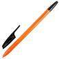 Ручка шариковая BRAUBERG "X-333 Orange", ЧЕРНАЯ, корпус оранжевый, узел 0,7 мм, линия письма 0,35 мм, 142410 (арт. 142410)