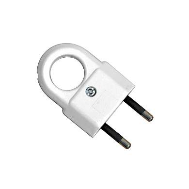 UNIVersal вилка 6А 250В (плоская, с ушком, белая) А103 (арт. 922295)