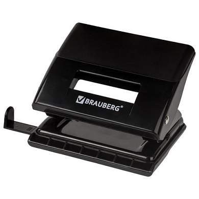 Дырокол BRAUBERG "Black Jack", до 20 листов, черный, 227796 (арт. 227796)