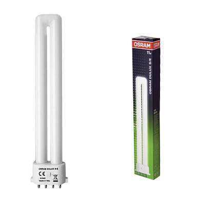 Лампа люминесцентная OSRAM DULUX S/E 11W/21-840, 11 Вт, U-образная, холодный белый свет, цоколь 2G7 (арт. 450645)