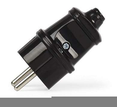 SmartBuy вилка 16А 250В (АБС-пластик, прямая, черная, земля) SBE-16-P01-b (арт. 630983)