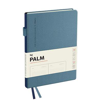 Ежедневник недатированный, А5, 136л., твердый переплет, кожзам, BG "Palm. Steel blue", голубой (арт. 369923)
