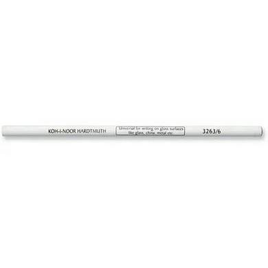 Карандаш по стеклу, металлу и пластику KOH-I-NOOR, 1 шт., грифель 4,3 мм, корпус белый, 3263006001KS (арт. 182192)