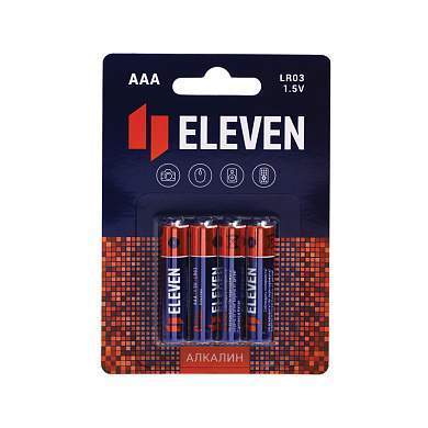 Батарейка Eleven AAA (LR03) алкалиновая, BC4 (арт. 301745)