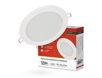 ASD/InHome светильник встр. светодиодн. даунлайт RLP-VC 18W(1440lm) 4000К 4K d185 белая (без пульсации) IP40 3373 (арт. 710257)