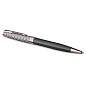 Ручка шариковая Parker "Sonnet Premium Metal&Grey PGT" черная, 1,0мм, поворот., подарочная упаковка (арт. 317507)