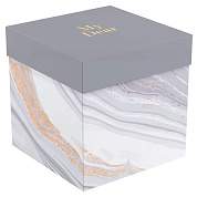 Коробка складная подарочная MESHU "Marble", (20*20*20см), отд фольгой (арт. 382899)