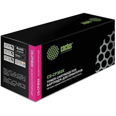 Картридж лазерный CACTUS (CS-CF363X) для HP LaserJet Pro M552dn/M553dn/M553n, пурпурный, ресурс 9500 стр. (арт. 362521)