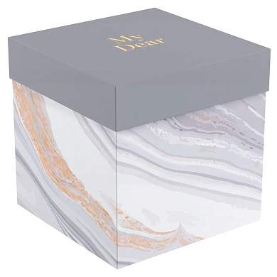 Коробка складная подарочная MESHU "Marble", (20*20*20см), отд фольгой (арт. 382899)