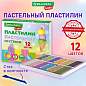Пластилин классический пастельные цвета BRAUBERG KIDS, 12 цветов, 180 грамм, стек, 106681 (арт. 106681)