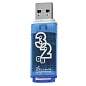 Флеш-диск 32 GB, SMARTBUY Glossy, USB 2.0, синий, SB32GBGS-B (арт. 512775)