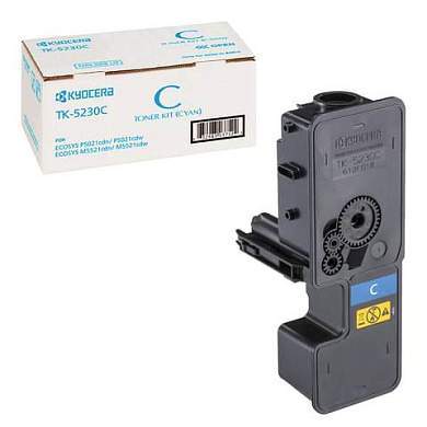 Тонер-картридж KYOCERA (TK-5230C) ECOSYS P5021cdn/cdw/M5521cdn/cdw, голубой, ресурс 2200 стр., оригинальный, 1T02R9CNL0 (арт. 320855)