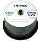 Диски CD-R SONNEN 700 Mb 52x Cake Box (упаковка на шпиле), КОМПЛЕКТ 50 шт., 512570 (арт. 512570)