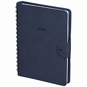 Ежедневник недатированный, А5, 136л., кожзам, Berlingo "Diary", синий, на гребне (арт. 393579)