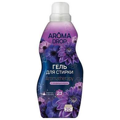 Гель для стирки 2 в 1, 1000 г, AROMA DROP "Лаванда и ваниль", 25294 (арт. 701232)