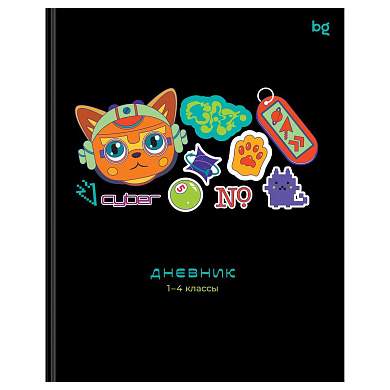 Дневник 1-4 кл. 48л. (ЛАЙТ) BG "Cyber cat", глянцевая ламинация (арт. 376834)