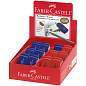 Ластик Faber-Castell "Sleeve Mini", прямоугольный, 54*25*13мм, красный/синий пластиковый футляр (арт. 286073)