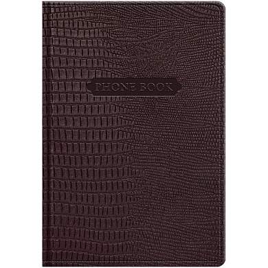 Телефонная книга А5, 80л., кожзам, BG "Reptile. Burgundy", с вырубкой (арт. 373787)