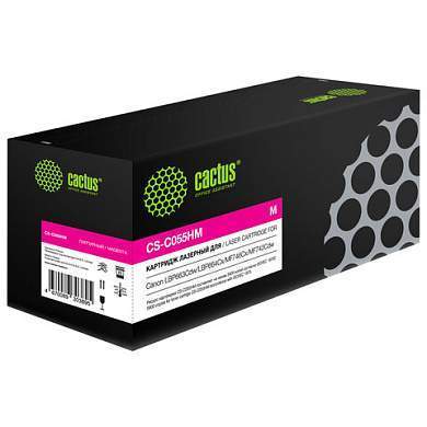 Картридж лазерный CACTUS (CS-C055HM) для Canon LBP663Cdw/664Cx/MF746Cx/742, пурпурный, ресурс 5900 страниц (арт. 364056)