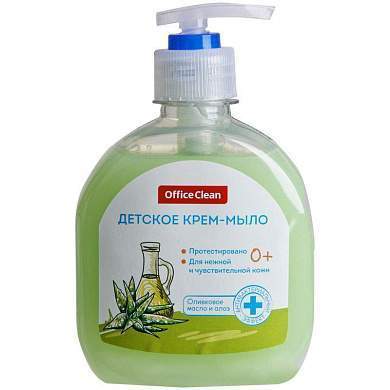 Мыло-крем жидкое OfficeClean "Детское", "Оливковое масло и алоэ", с дозатором, 300мл (арт. 319531)