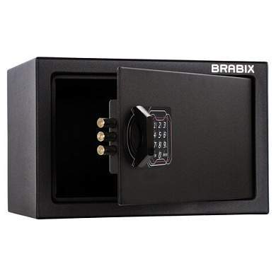 Сейф мебельный BRABIX "SF-200EL", 200х310х200 мм, электронный замок, черный, 291145, S103BR211214 (арт. 291145)