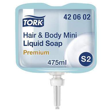 Картридж с жидким мылом-гелем одноразовый TORK (Система S2) Premium, 0,475 л, 420602 (арт. 602958)