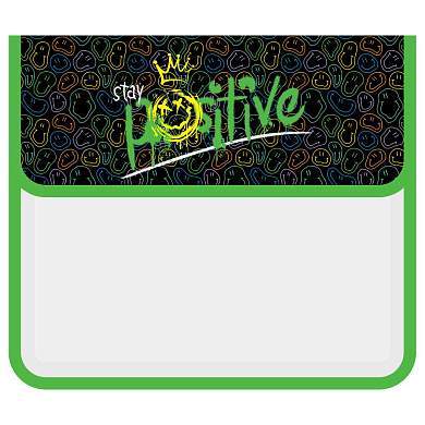 Папка для тетрадей 1 отделение, ArtSpace "Positive smile", А5, пластик, на липучке (арт. 380255)
