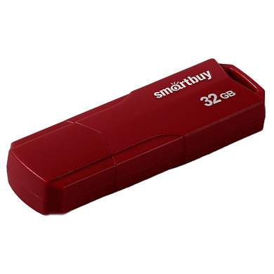 Память Smart Buy "Clue" 32GB, USB 2.0 Flash Drive, бордовый (арт. 376294)