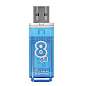 Флеш-диск 8 GB, SMARTBUY Glossy, USB 2.0, синий, SB8GBGS-B (арт. 512178)