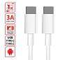 Кабель USB Type-C-Type-C с поддержкой быстрой зарядки, белый, 1 м, SONNEN, медный, 513613 (арт. 513613)