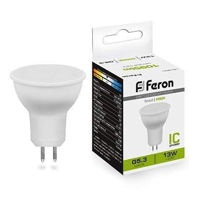 Feron MR16 GU5.3 230V 13W(1070Lm) 4000K 4K матовая 57x50, LB-960 38189 (арт. 806537)