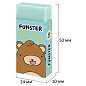 Ластик FUNSTER (ФАНСТЕР) "ANIMALS", 50х24х10 мм, прямоугольный, картонный держатель, экологичный ПВХ, ассорти, 272730 (арт. 272730)