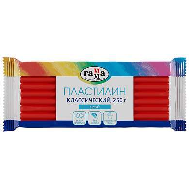 Пластилин Гамма "Классический", алый, 250г (арт. 274069)