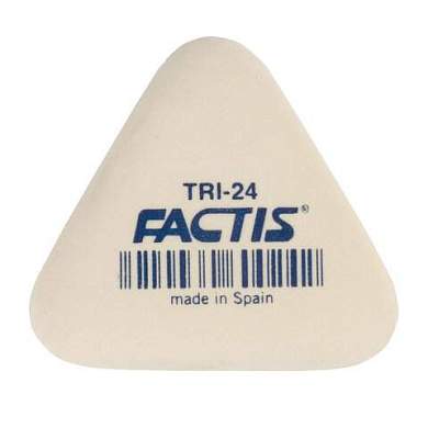 Ластик FACTIS TRI 24, 51х46х12 мм, белый, треугольный, мягкий, PMFTRI24 (арт. 227988)