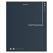 Папка-портфолио универсальная, 4 кольца, 20 файлов 10 вкладышей, 7БЦ матовая, BRAUBERG, 117553 (арт. 117553)